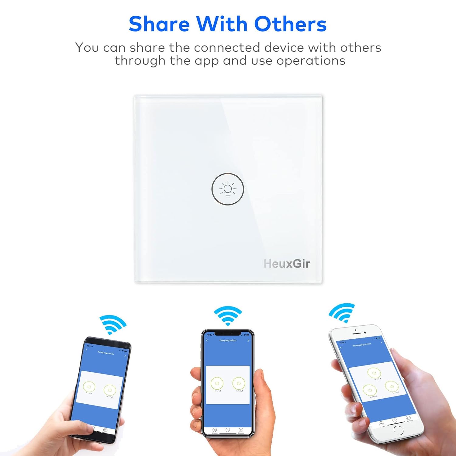 HEUXGIR INTERRUPTEUR SMART 1 GANG HEUXGIR - Miniature 4