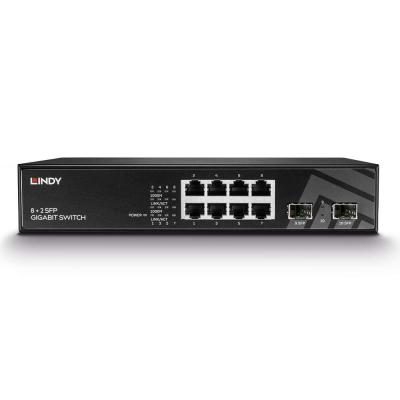 LINDY SWITCH 8 PORTS GIGABIT + 2 SFP